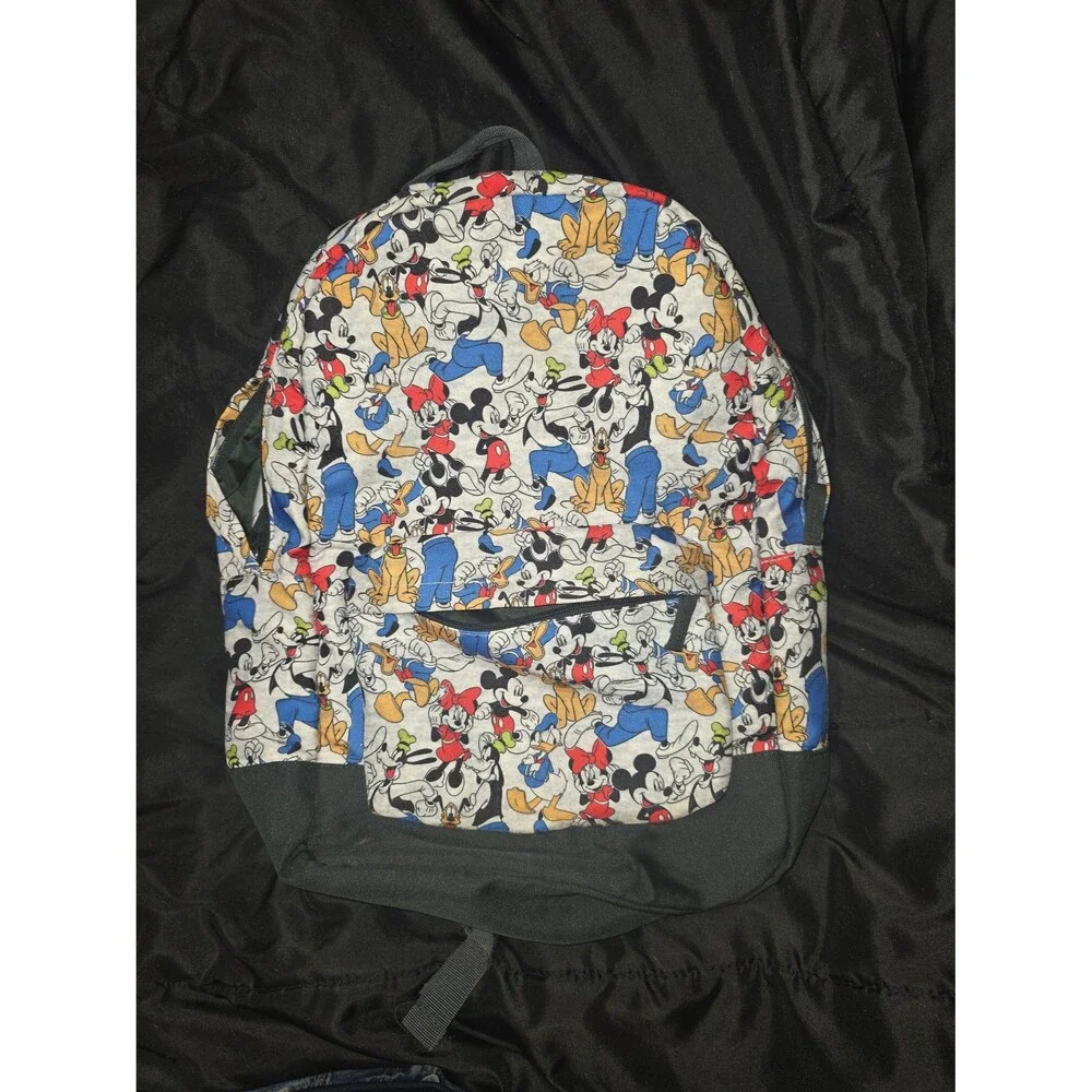 Disney Mickey mouse goofy Donald Minnie mouse print full size backpack bookbag!